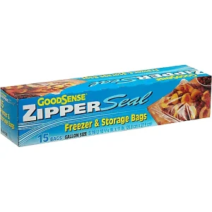 GOODSENSE ZIPPER SEAL FREEZER STORAGE BAGS