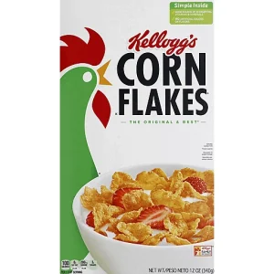 CORN FLAKES CEREAL KELLOGG'S , BREAKFAST CEREAL, ORIGINAL, FAT FREE