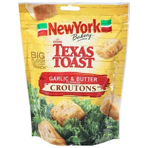 NEW YORK BAKERY THE ORIGINAL TEXAS TOAST CROUTONS, GARLIC & BUTTER FLAVORED
