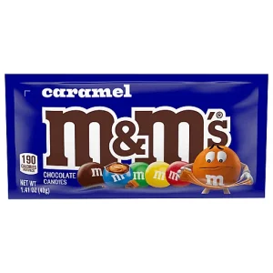 M&M'S Caramel Milk Chocolate Candy, Full Size, 1.41 oz Bag
