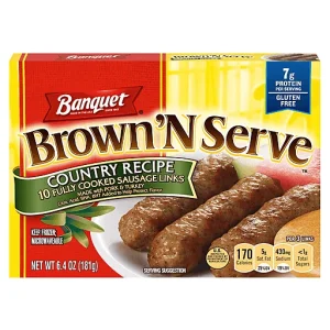 Banquet Brown ‘N Serve Country Recipe Fully Cooked Sausage Links 10 ea