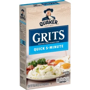 Quaker Quick 5-Minute Grits Enriched White Hominy Corn 18.4 Oz