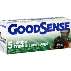 GOODSENSE TRASH & LAWN BAGS, JUMBO