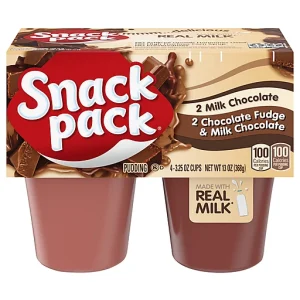 SNACK PACK PUDDING, MILK CHOCOLATE, CHOCOLATE FUDGE/MILK CHOCOLATE