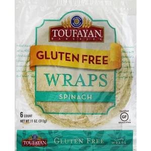 Toufayan Wraps, Gluten Free, Spinach 6 ea