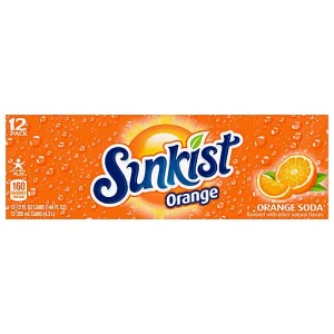 Sunkist Soda, Orange, 12 Pack 12 ea