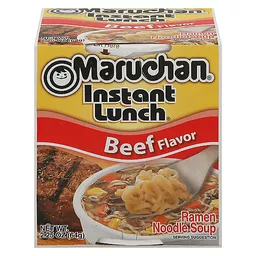 MARUCHAN INSTANT LUNCH RAMEN NOODLE SOUP, BEEF FLAVOR