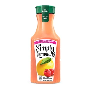 Simply Lemonade With Raspberry, All Natural Non Gmo 52 fl oz