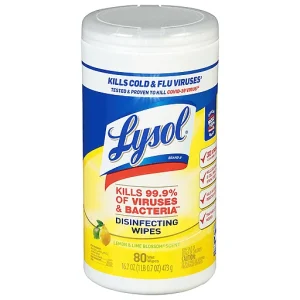 Lysol Disinfecting Wipes, Lemon & Lime Blossom Scent 80 ea