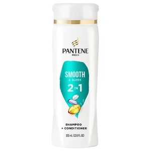 Pantene Smooth & Sleek 2 In 1 Shampoo + Conditioner 12 fl oz