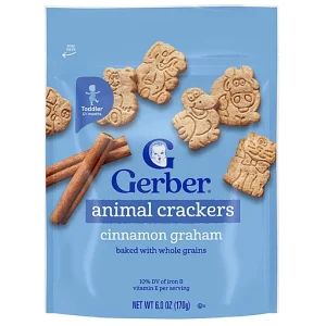 GERBER ANIMAL CRACKERS, CINNAMON GRAHAM