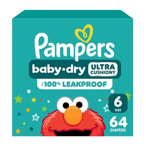 Pampers Baby Dry Diapers, Size 6, 64 Count 64 ct