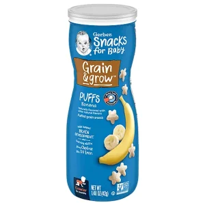 Gerber Puffs, Banana, Grain & Grow, Crawler (8+ Months) 1.48 oz