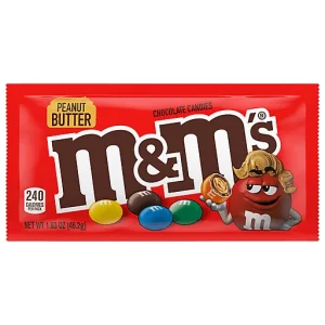 M&M'S Peanut Butter Milk Chocolate Candy, Full Size, 1.63 oz Bag