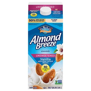 Blue Diamond Dairy Free Unsweetened Vanilla Almondmilk 0.5 gal