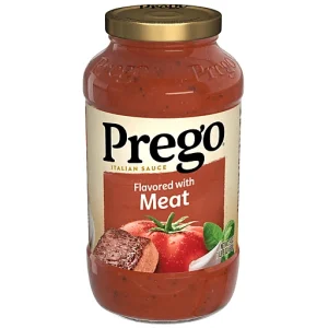 PREGO SAUCE, FLAVORED WITH MEAT, ITALIAN