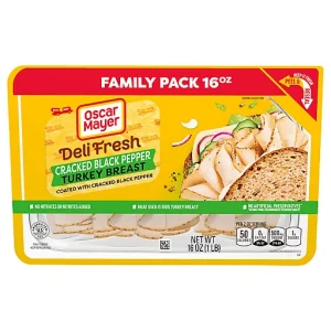 Oscar Mayer Cracked Black Pepper Turkey Breast Family Pack 16 oz