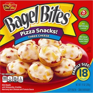 BAGEL BITES THREE CHEESE PIZZA SNACKS