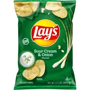 LAYS POTATO CHIPS, SOUR CREAM & ONION FLAVORED