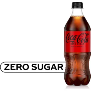 Coca Cola Zero Sugar Soda Soft Drink Bottle 20 fl oz